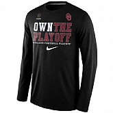 Oklahoma Sooners Nike 2016 College Football Playoff Bound Own the Playoff Long Sleeve WEM T-Shirt - Black,baseball caps,new era cap wholesale,wholesale hats